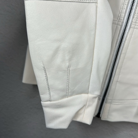 NWOT Peace Love World Leather Mixed Media Jacket Size 4 - Picture 11 of 16